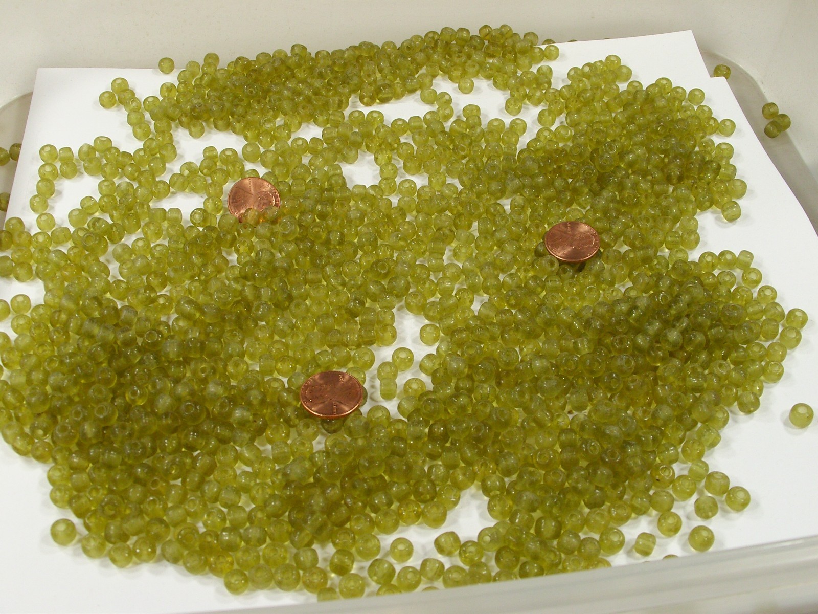 2 Pounds (5mm x 6mm) Yellow Handmade Glass Beads Wholesale Bulk (GHP-3) ⭐