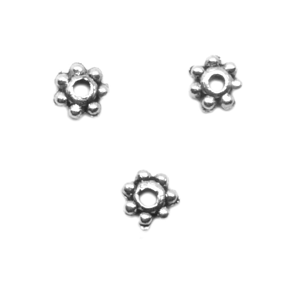 Tiny Pewter Daisy Spacer Bali-Style 1x4mm 350 Pieces