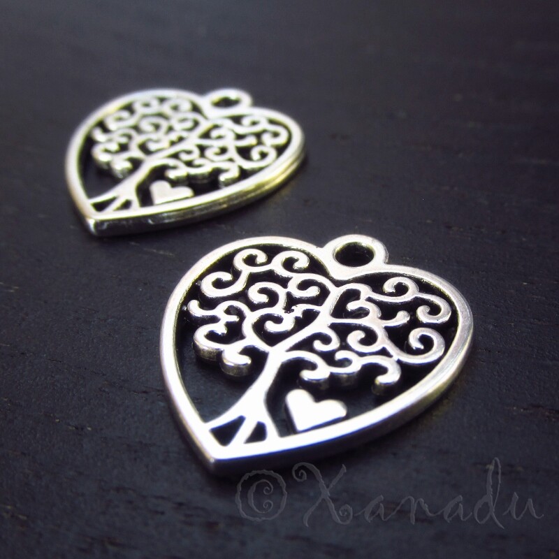 Tree Of Life Charms 18mm Antiqued Silver Plated Pendants C7022 – 10, 20 Or 50PCs