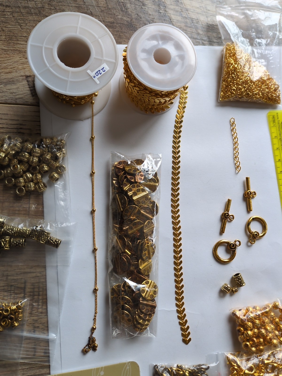 Huge Lot Jewelry Findings Gold Tone over 200pcs