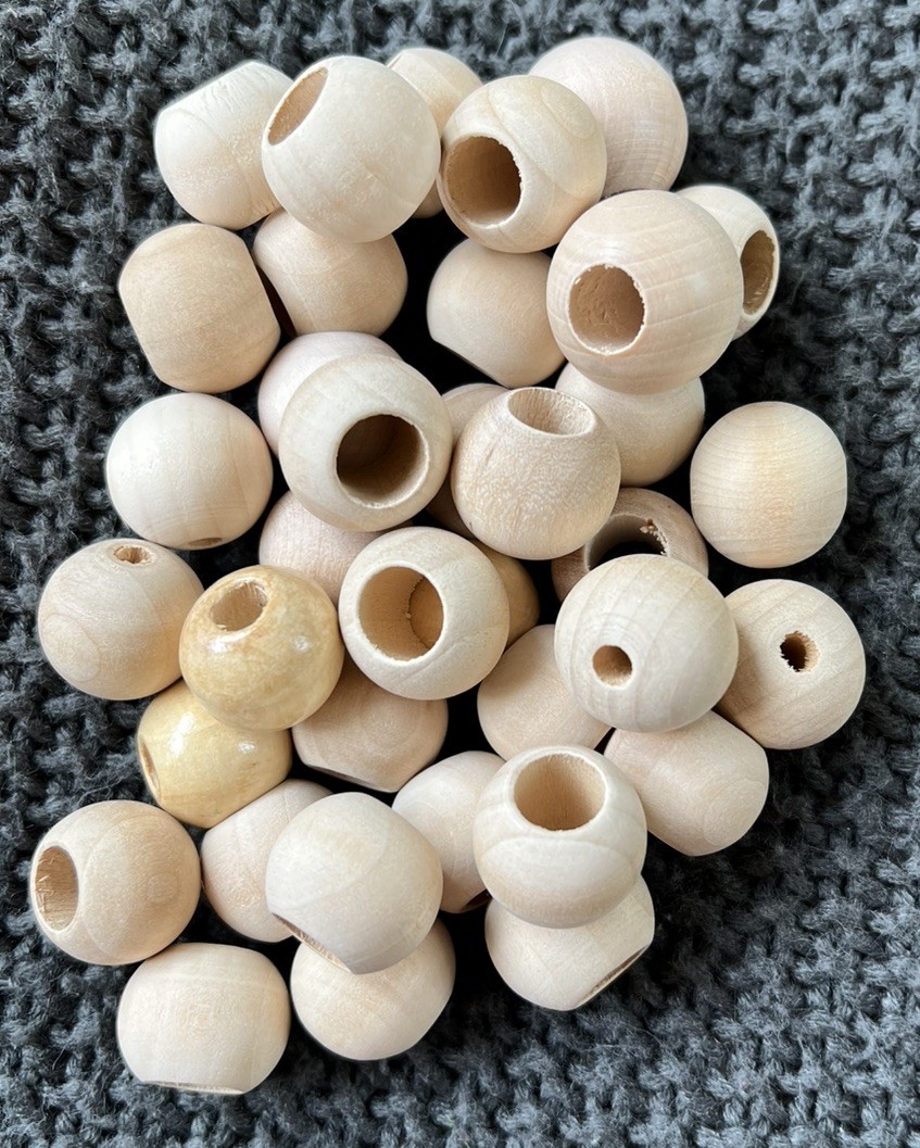 HUGE 10+ Lb Mixed Craft Making Supplies Lot – 2000+ Natural Wooden Beads **NEW**