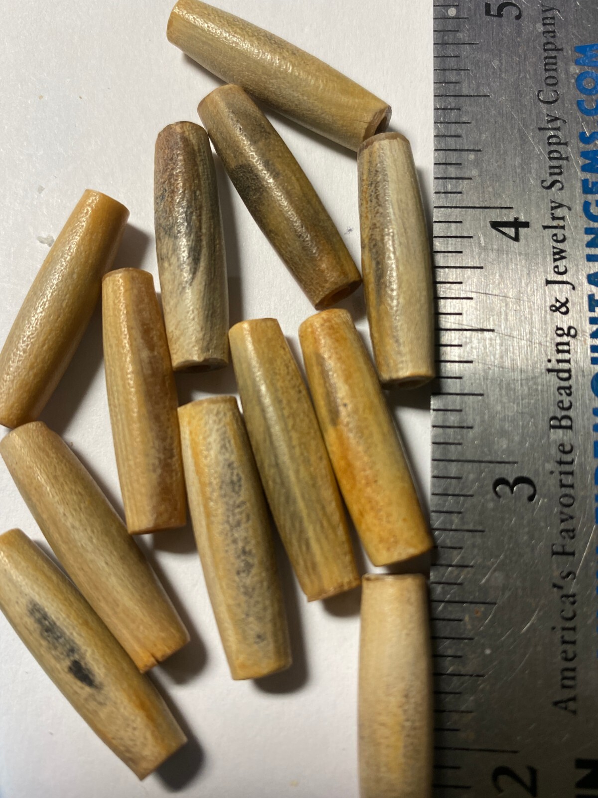 Bone and Horn Hair Pipe Beads 12mm to 2″
