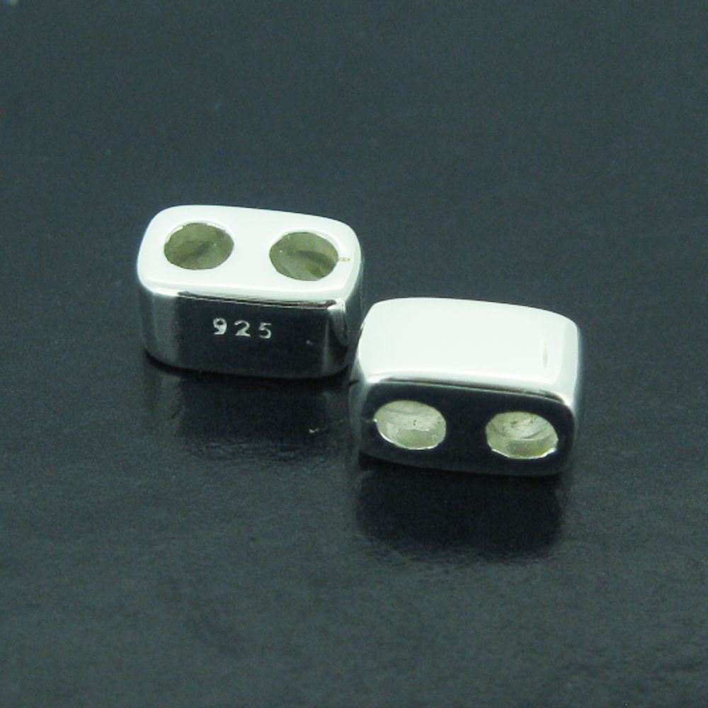 925 Sterling Silver Findings-Sliding Beads with Silicone-Spacers-8mm (1 piece)