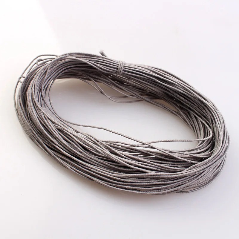 1mm Braided Elastic Cord 24M Stretch Beading Thread Jewelry Making 23 Colors