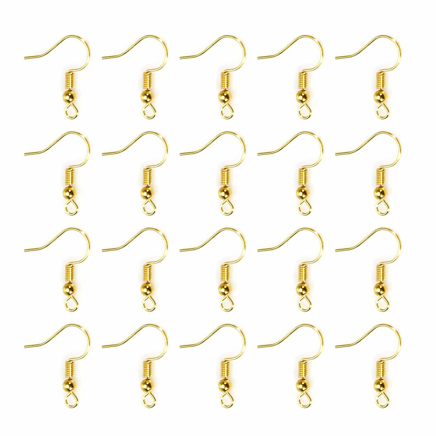 US 100-200 DIY JEWELRY Making Findings Earring Hook Coil Ear Wire French Hook
