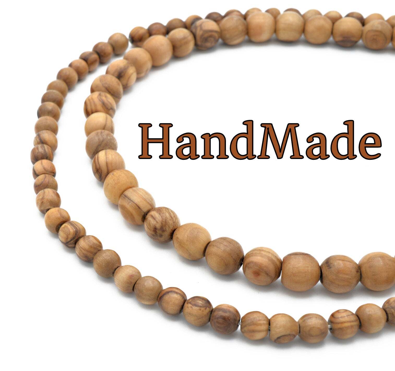 Natural Egyptian Olive Wood Beads for Jewelry and Rosary Beautiful Durable