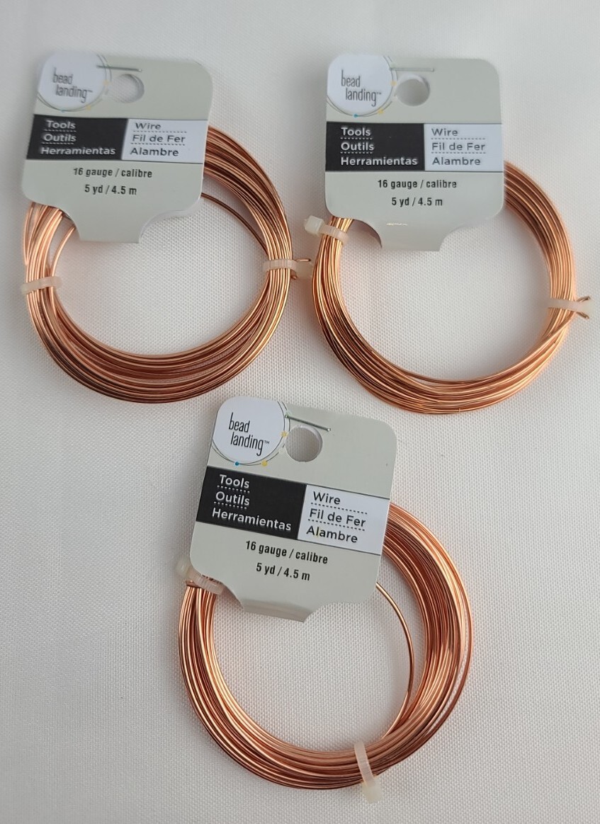 Brass Bead Landing 16 Gauge Gold (lot Of Three 5 Yard Rolls)