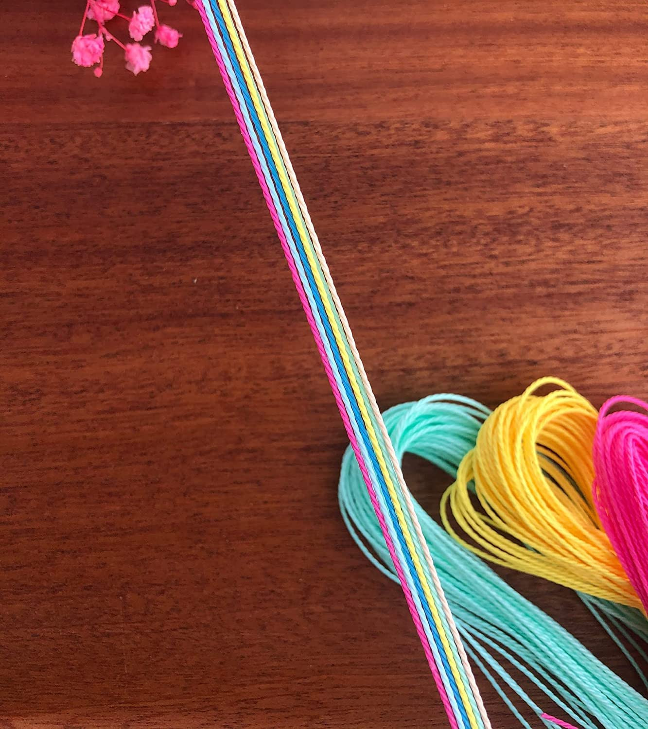 400M 40 Colors 1Mm Waxed Polyester Cord Bracelet Cord Wax Coated String for Brac