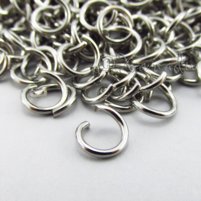 Jump Rings 8mm – 50/100/200 Stainless Steel 16 Gauge 1.2mm Split Jumprings F4557