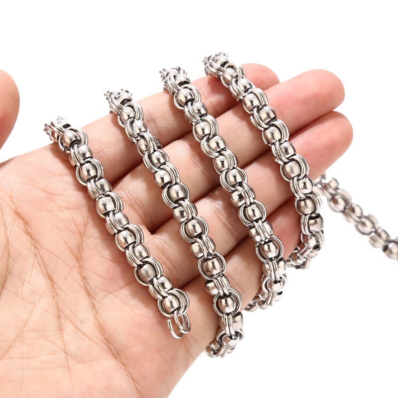 1meter Stainless Steel Round Beads Heavy Chain DIY Craft Making Chain