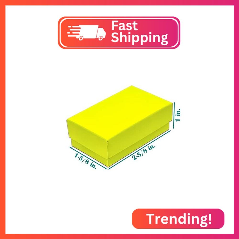 TheDisplayGuys – 25-Pack #21 Cotton Filled Cardboard Kraft Paper Jewelry Boxes G