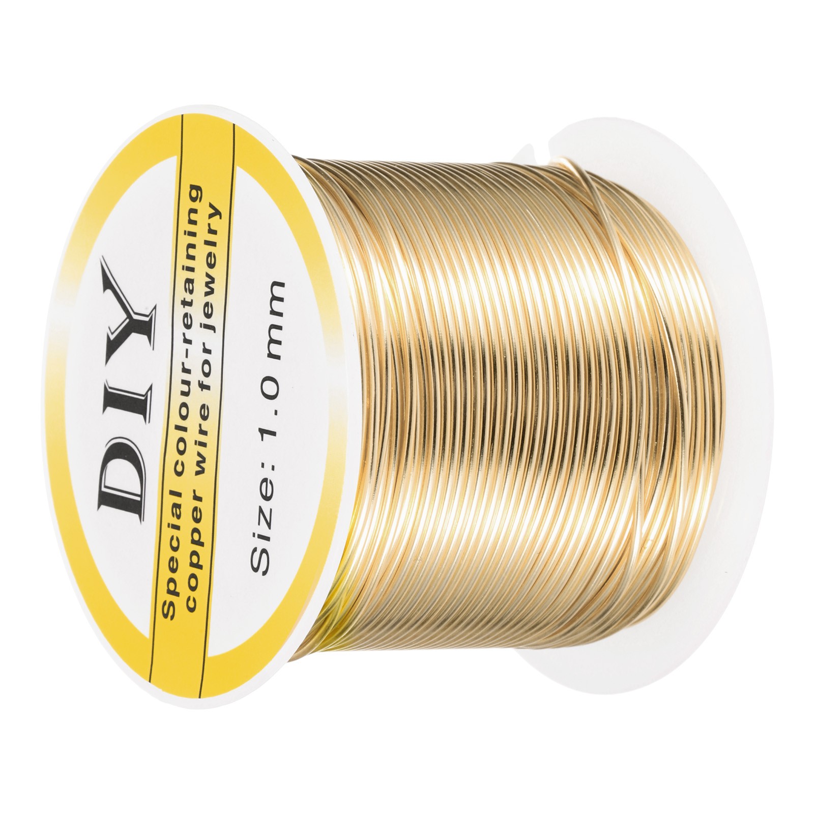 1mm Craft Wire Beading Copper Wire for Jewelry Make Supply(Bright Gold)-49 ft