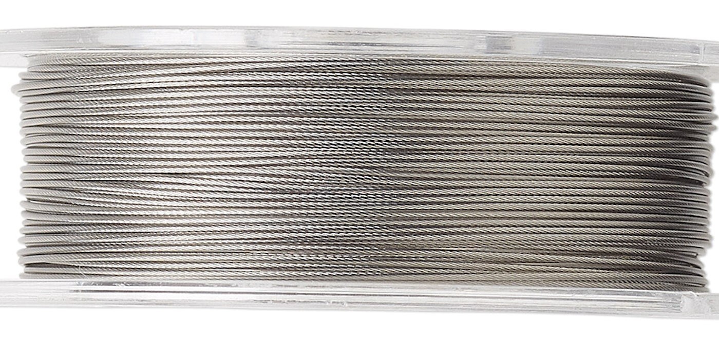 30 Foot Spool Clear 0.018″ Diameter 7 Strand Tiger Tail Beading Wire
