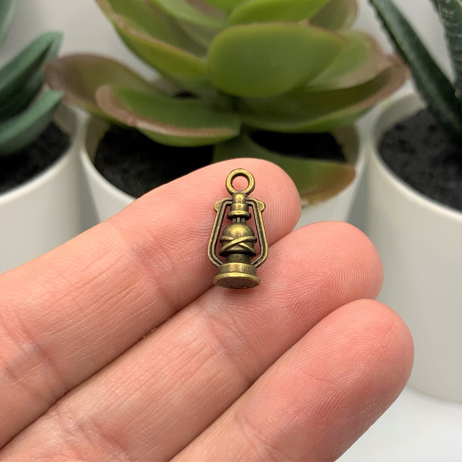 Bronze Lantern 3D Charms, 20x10mm – US Seller