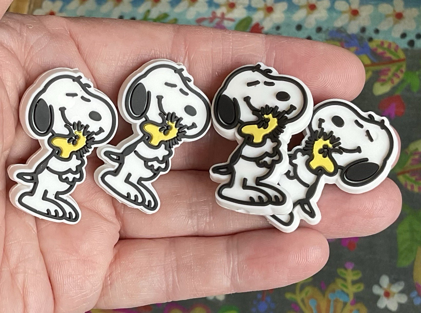4 Piece Joe Cool Snoopy Dog Silicone Focal Beads DIY Jewelry Pens+ NEW