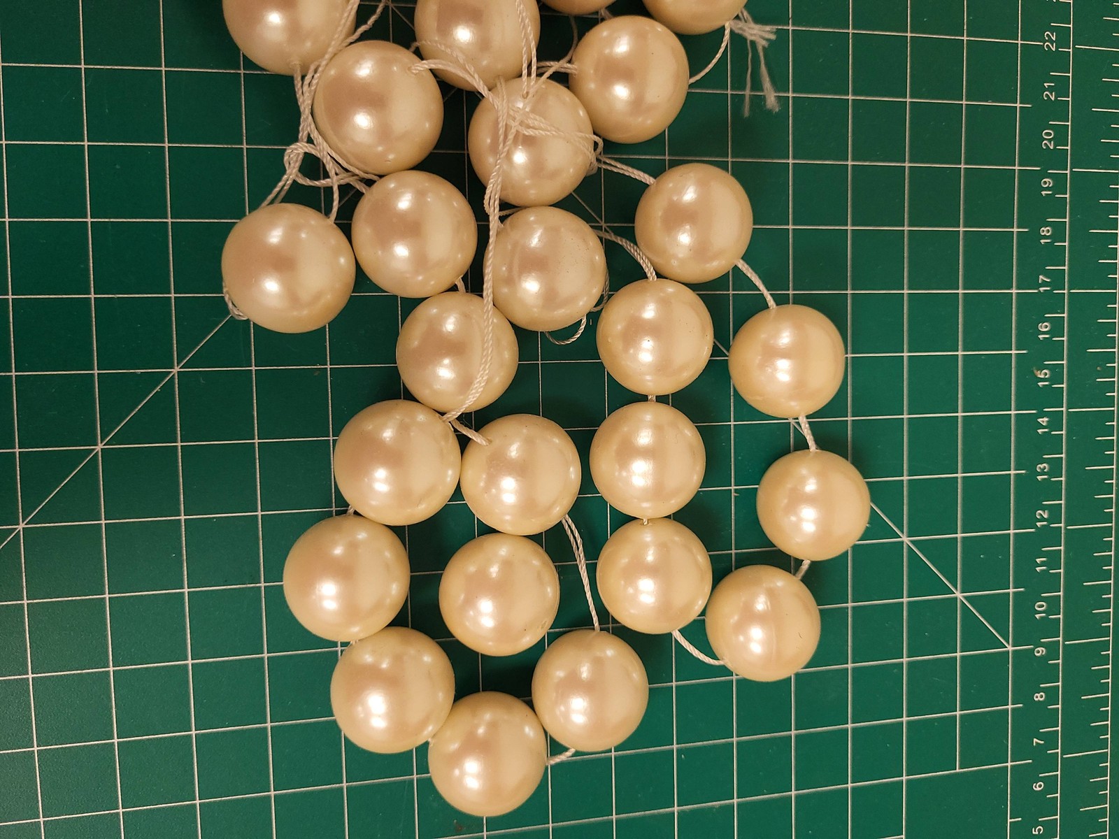 40 Faux Pearl Beads Lot Ivory Color String Craft Jewelry Making Supplies Bulk