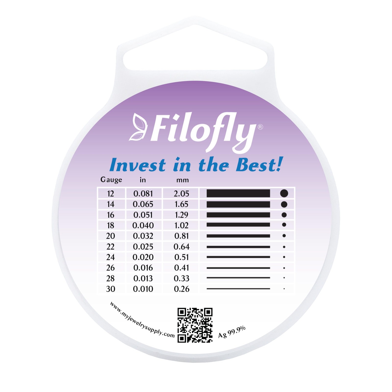 Filofly 28 Gauge 999 Fine Silver Wire Dead Soft Round 1/2 Troy Oz 60 Ft
