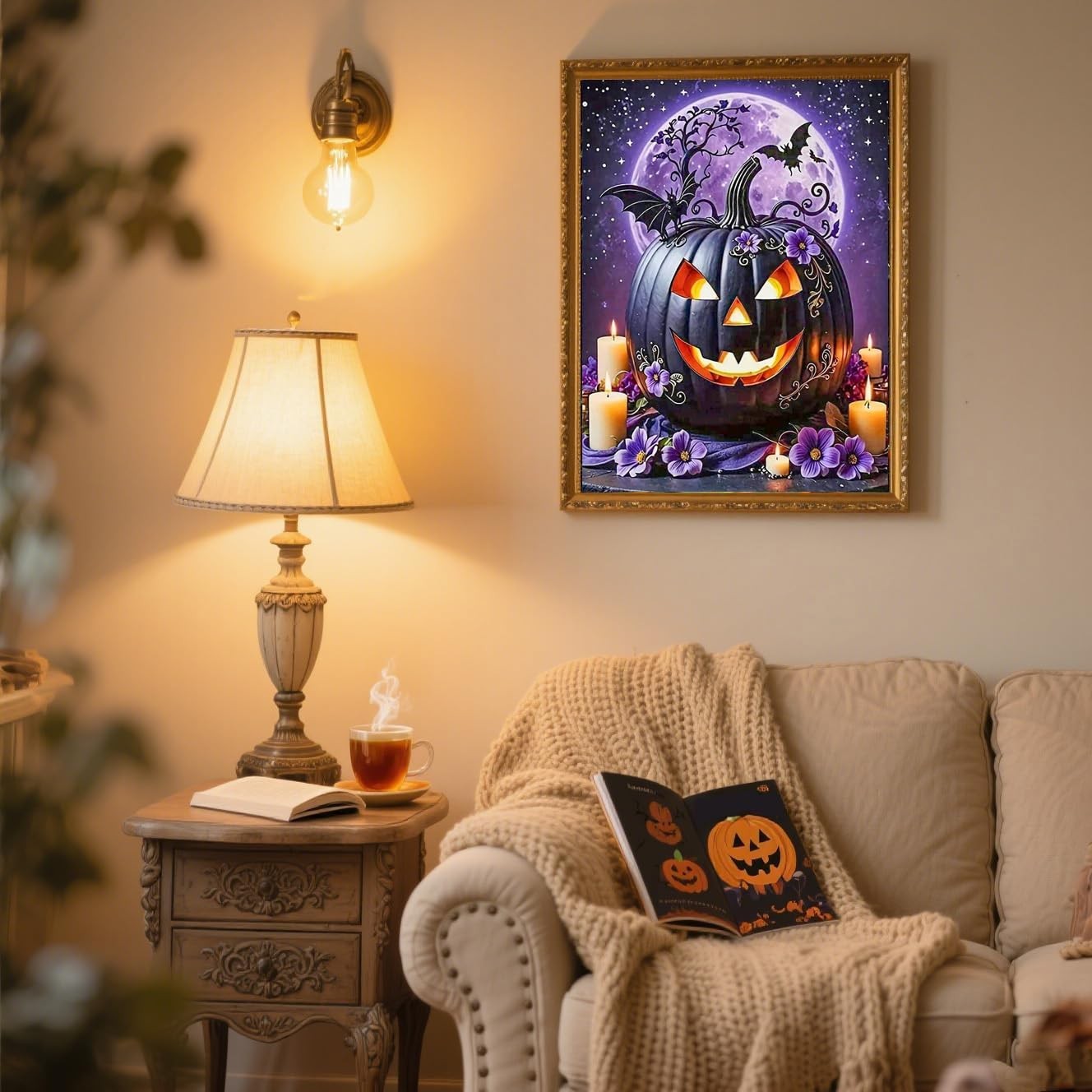 Halloween Pumpkin Diamond Painting Kits for Adult, Horror Diamond Art Kits for .