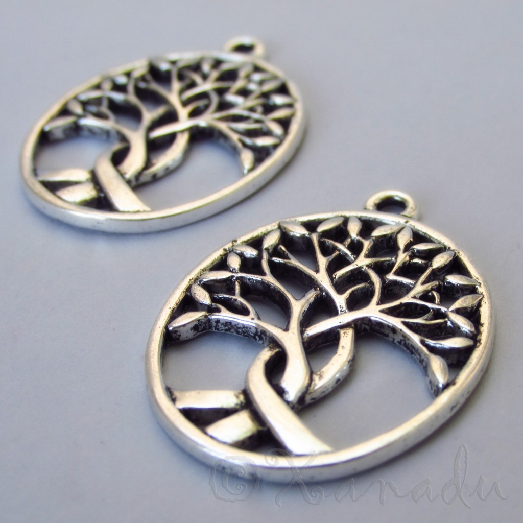 Tree Of Life Charms 31mm Gold Plated Tree Pendants C2599 – 2, 5 Or 10PCs