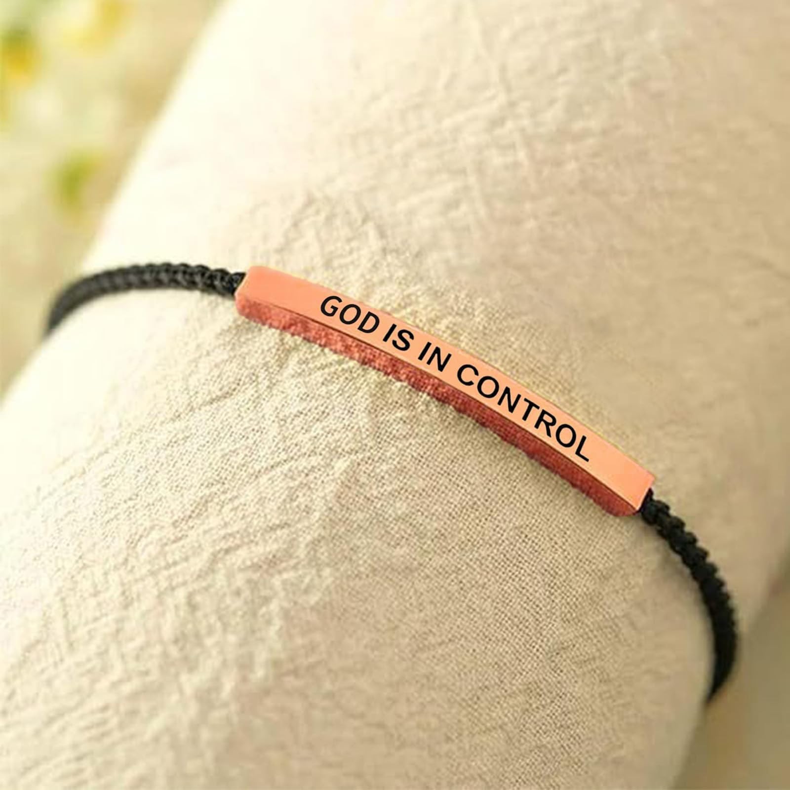 God Is In Control Bracelet for Women Inspirational Adjustable Braided Strin – 04