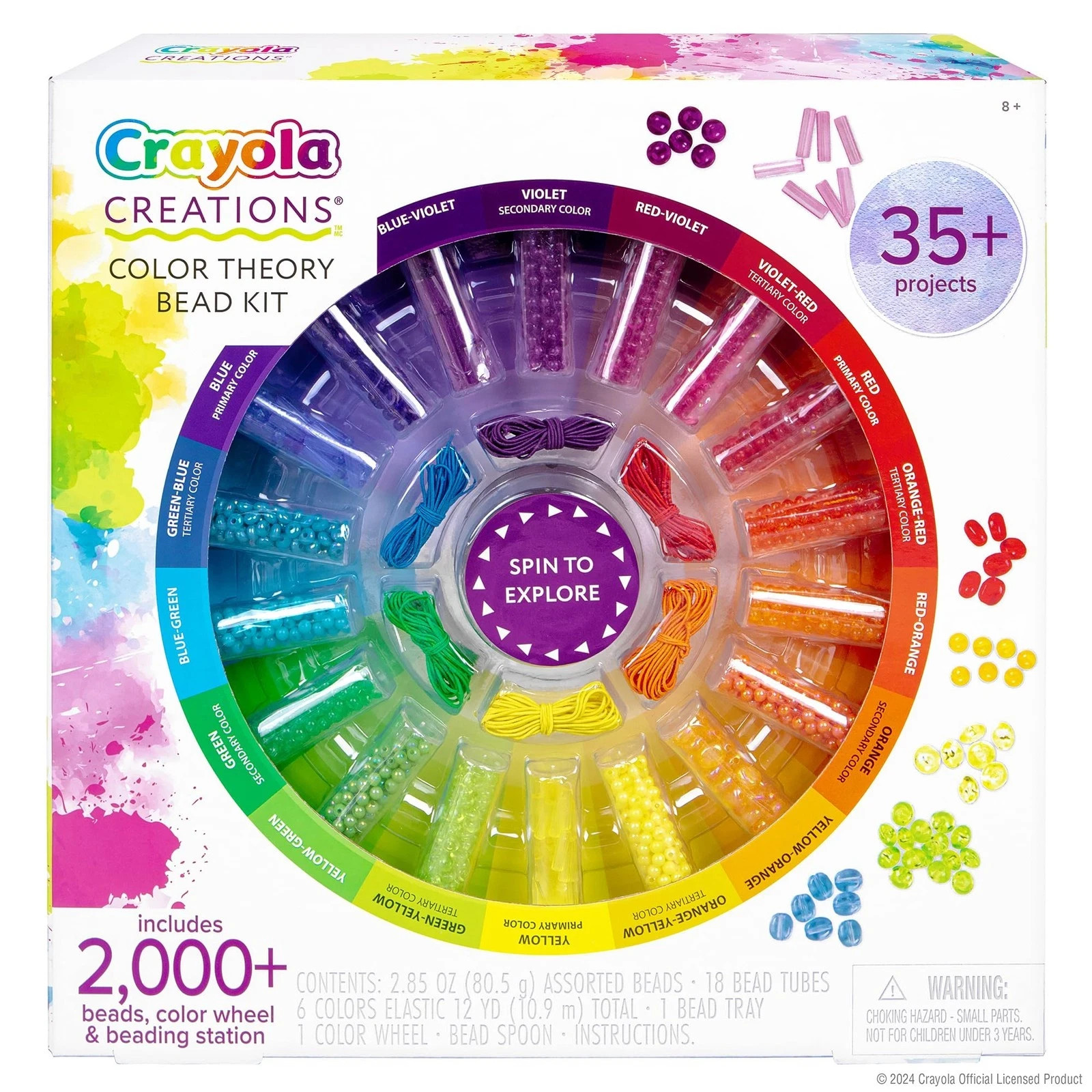Crayola Creations Color Theory Bead Kit, Multicolored 2,000+ Bead Set & Wheel