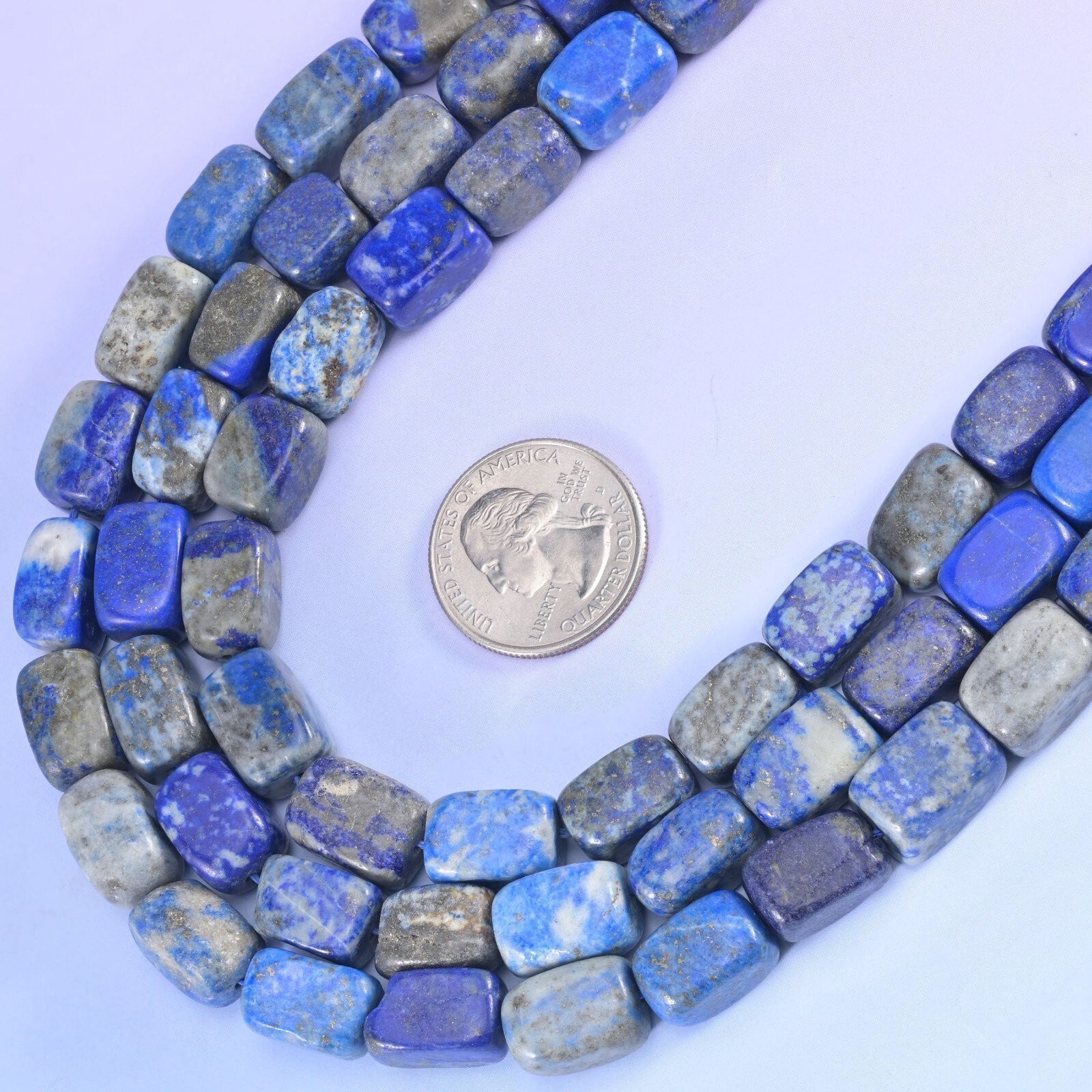 Natural Gemstones Rectangle Cube Nugget Beads Size 9mm to 14mm