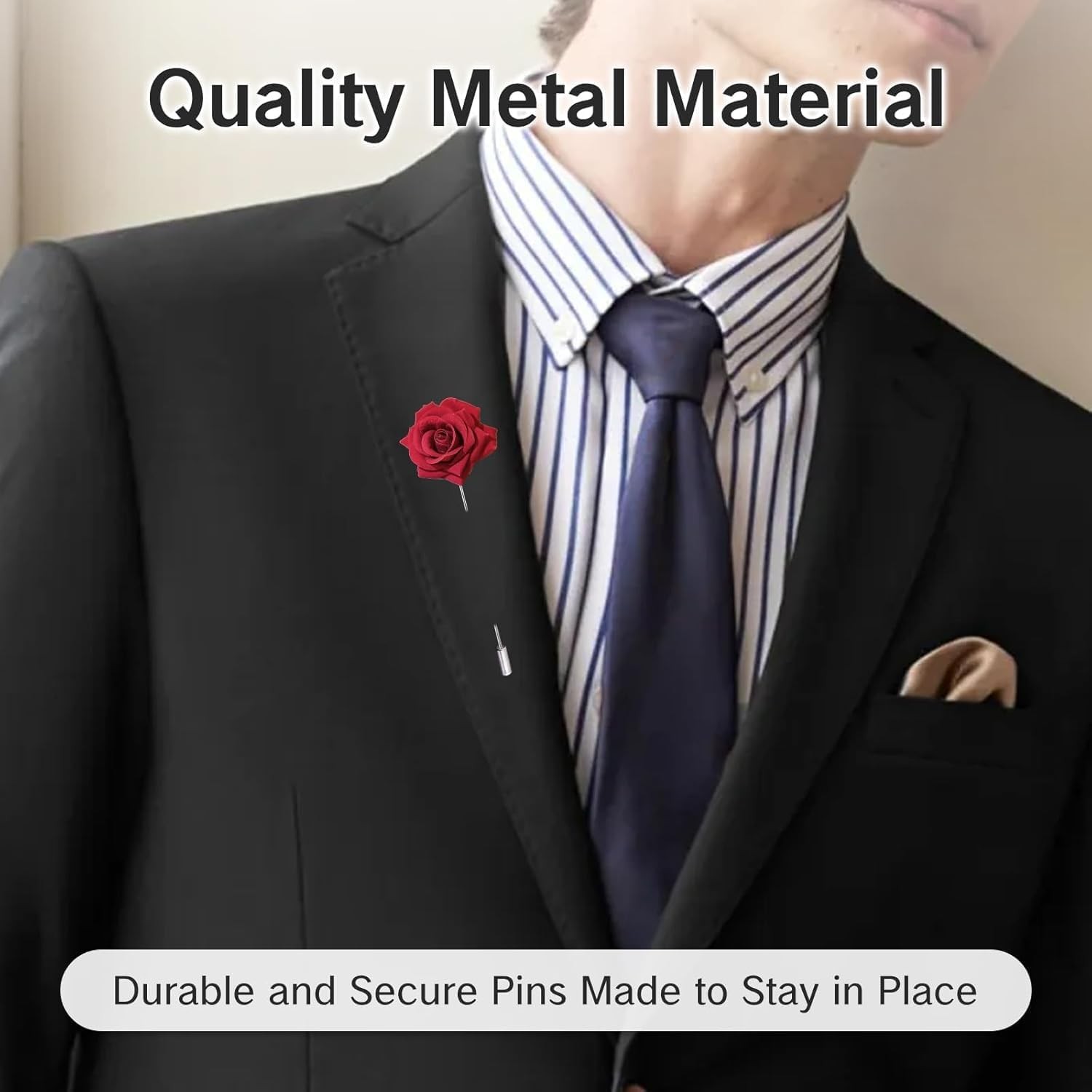 20Pcs Hat Pins for Jewelry Making Long Silver Brooch Pin Sticks with 20 Pack