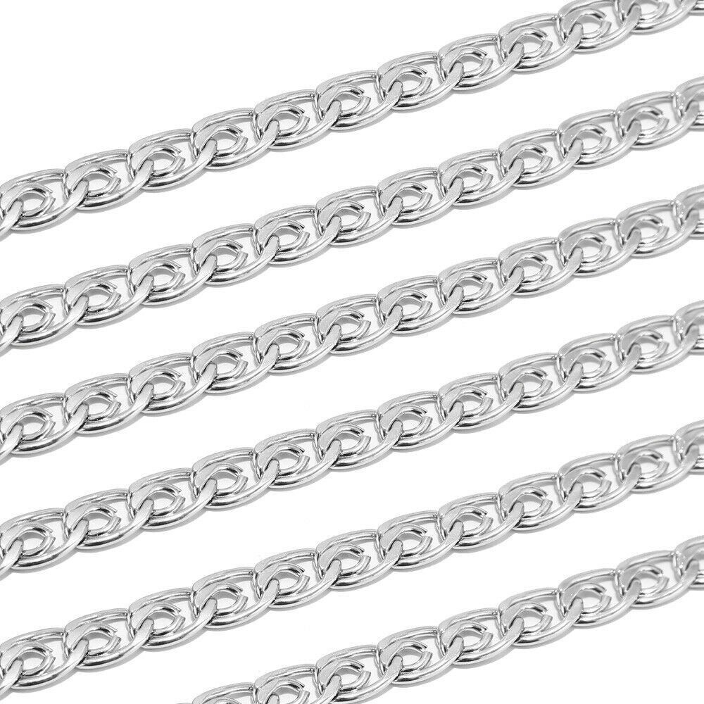 2meters Stainless Steel heavy Men’s Chain for DIY Jewelry Making 6mm/8mm