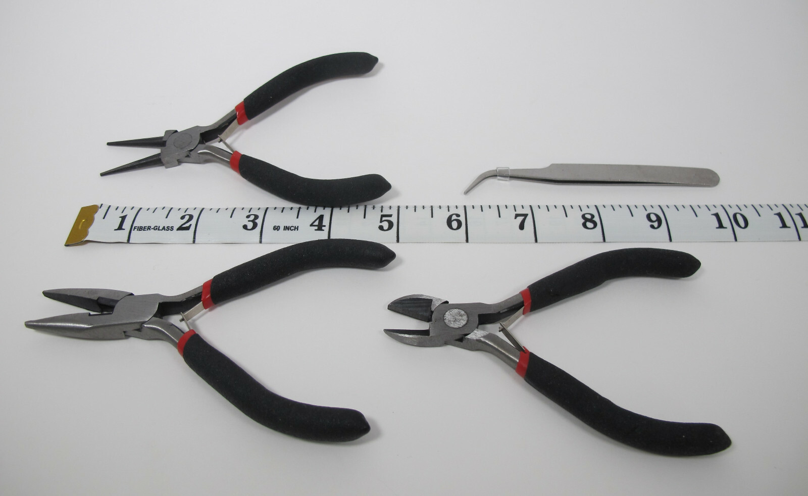 Lot 8 Mini Jewelry Tool Set Pliers Round Chain Nose Cutter Tweezer Beading Wires