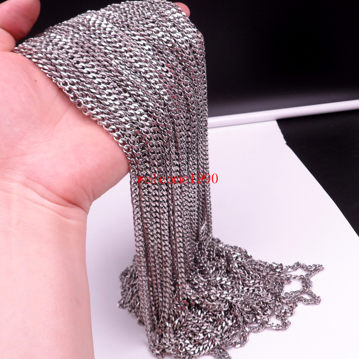 10meter 5mm Curb chain Stainless Steel jewelry finding / Marking DIY Necklace