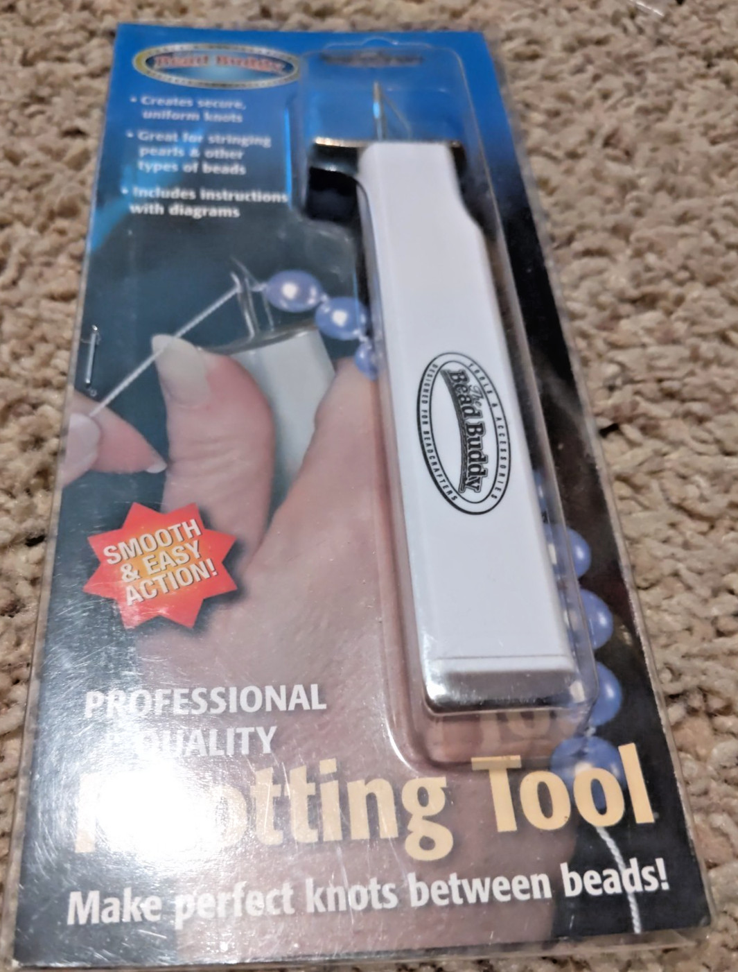 The Bead Buddy Knotting Tool Professional Quality NIP w/Instructions & BEADS