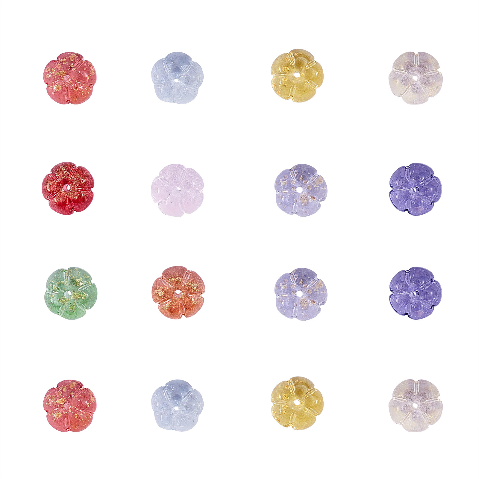 100x Pumpkin Shape Loose Bead Transparent Crystal Glass Beads for Jewelry Making