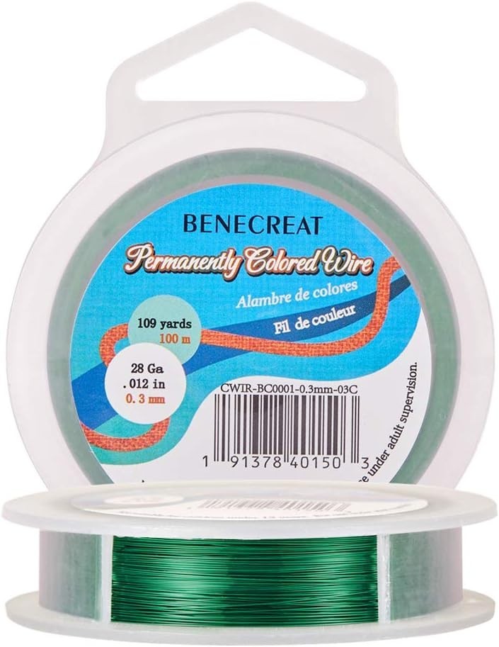 Green Copper Wire Roll 328ft – Jewelry Making Crafts