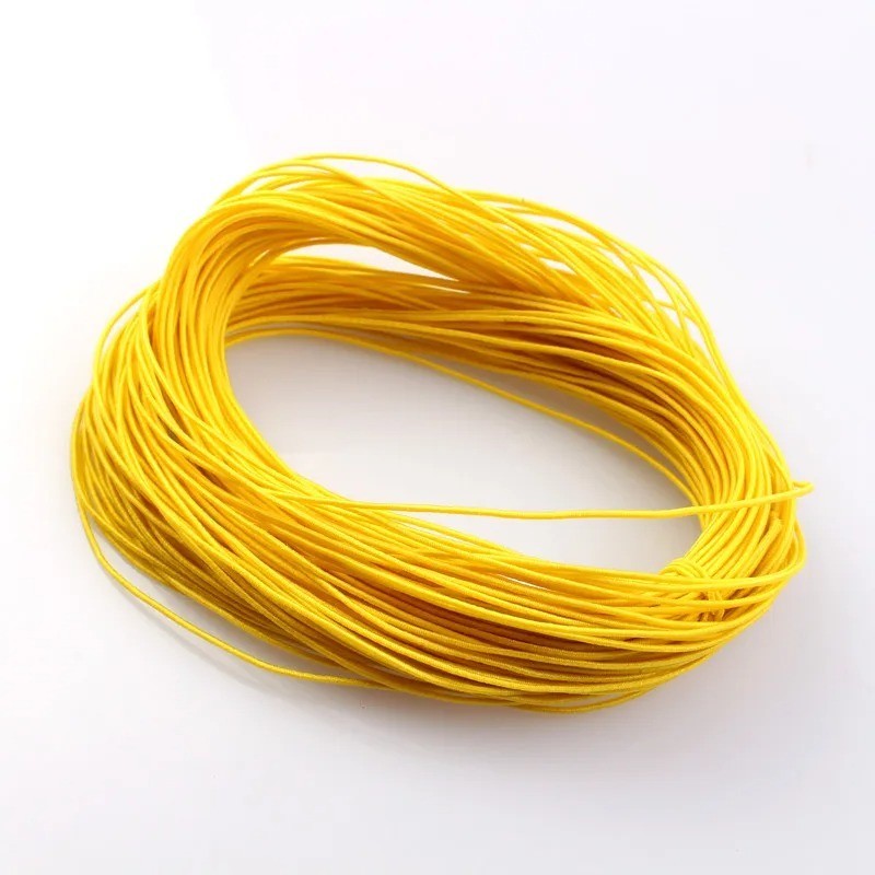 1mm Braided Elastic Cord 24M Stretch Beading Thread Jewelry Making 23 Colors