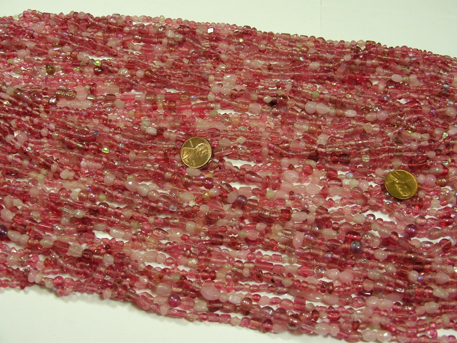 30 Strands 36″ India Handmade Assorted Color Glass Beads Wholesale Bulk (CT-48)