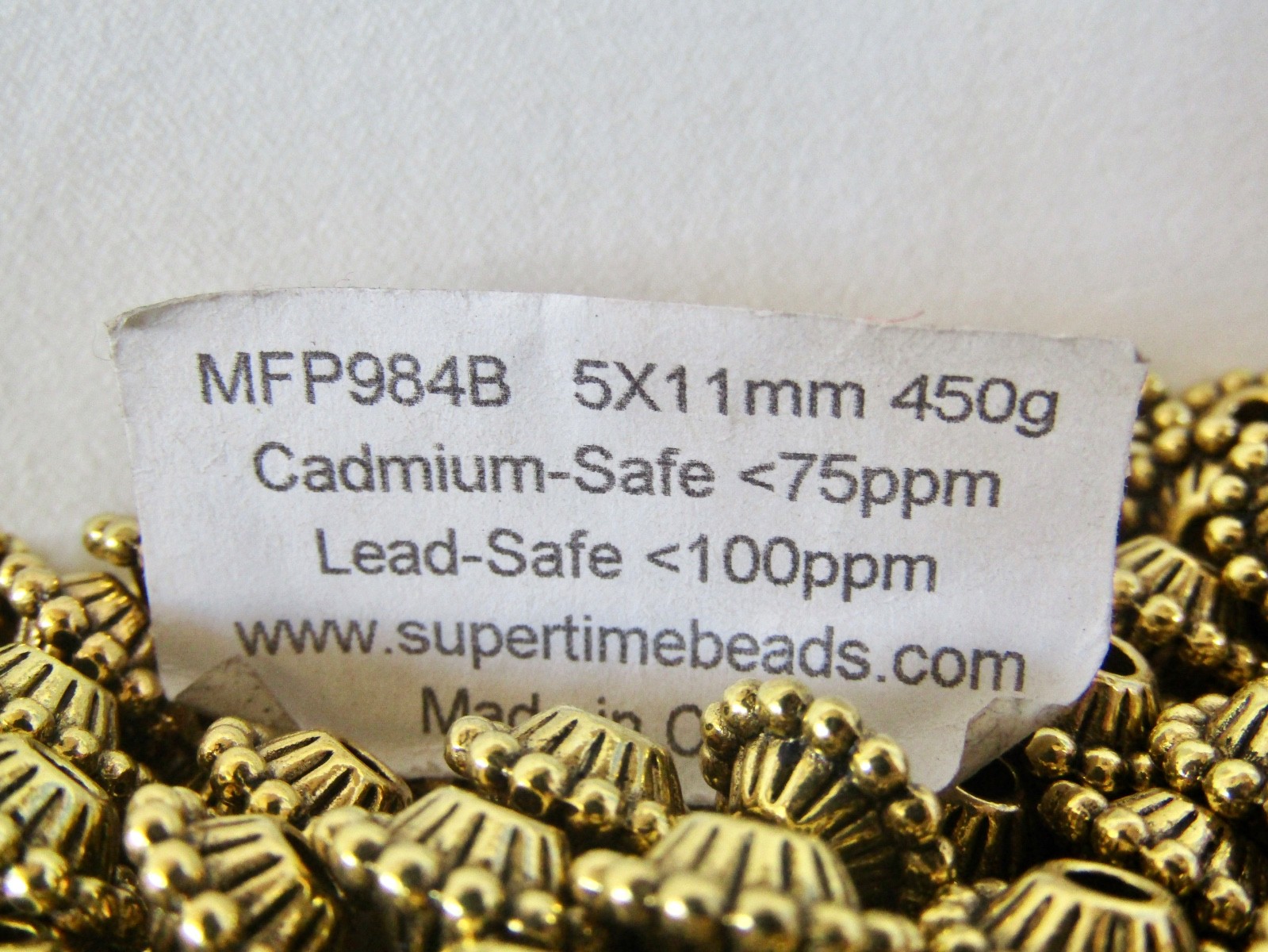 Beads for Jewelry Making – Large Selection of Gold Toned Spacer Beads 8mm & 11mm