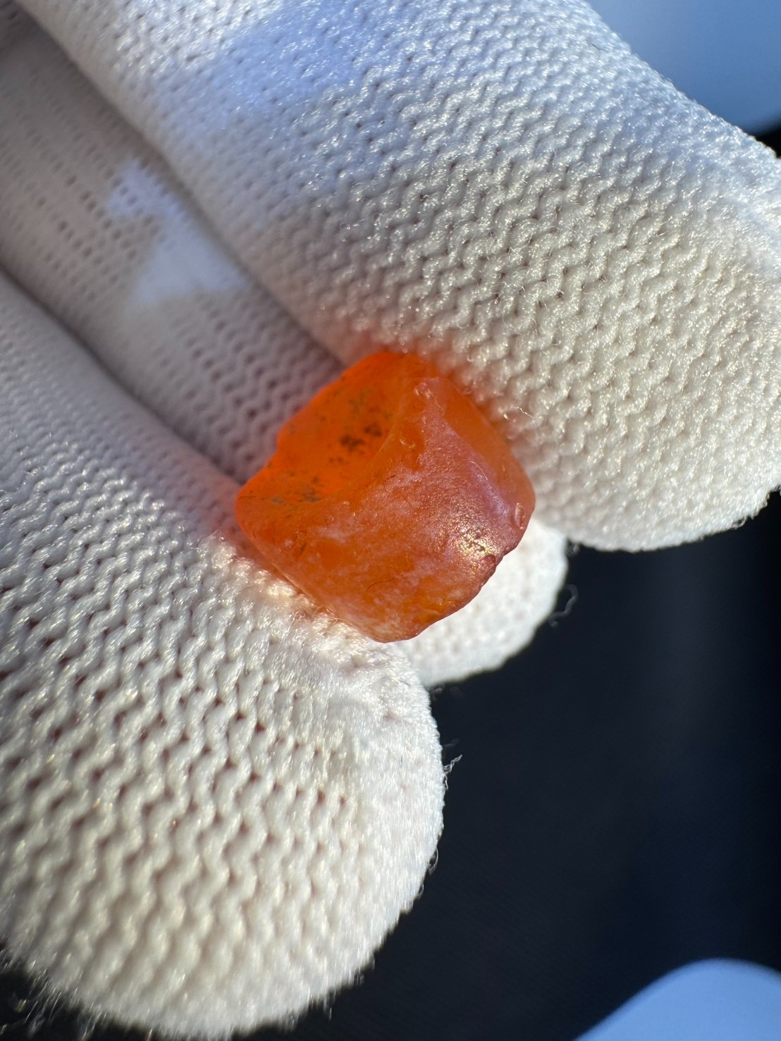 Western Zhou Red Agate Barrel Bead Ancient Chinese Antique Stone Bead
