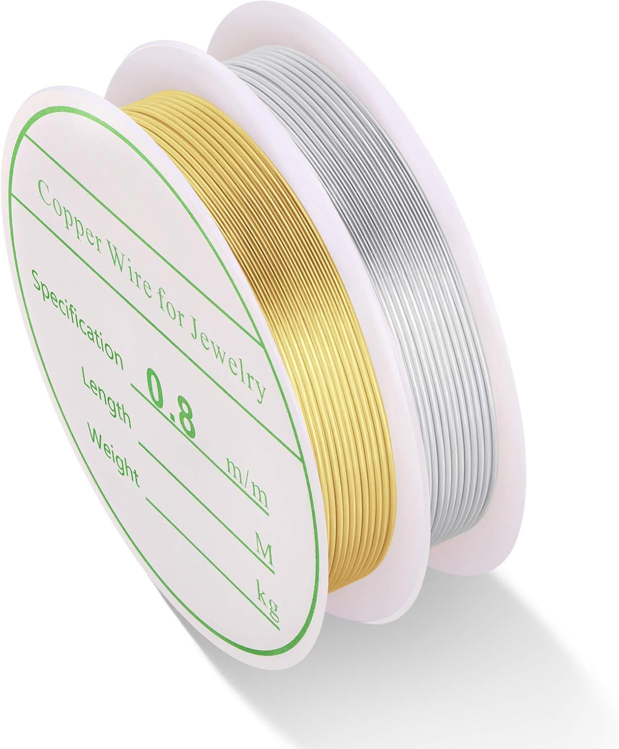 2 Pack Jewelry Craft Wire – 20 Gauge Tarnish Resistant Copper Beading Wire for J