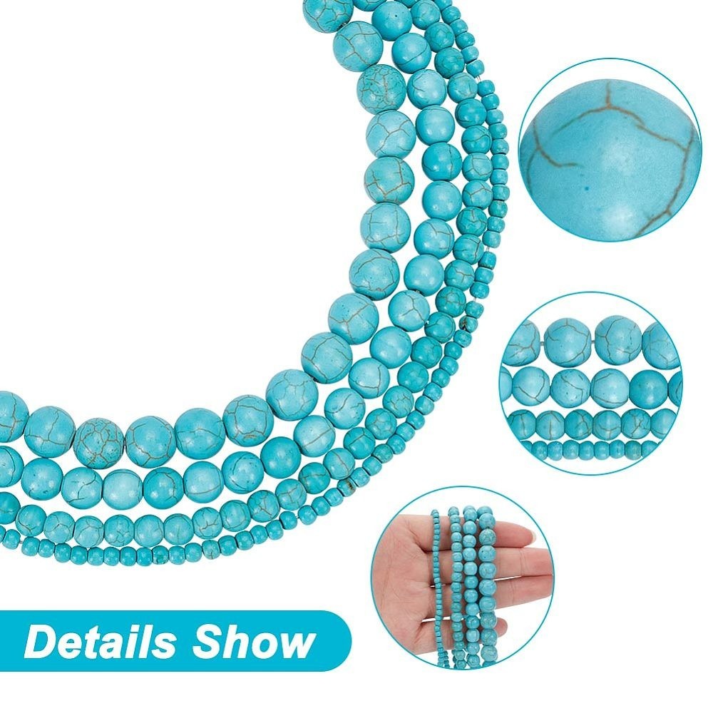 1box 4strands 4 styles stone Beads Strands Round 3.5~10×3~10mm Hole: 1.2~1.5mm