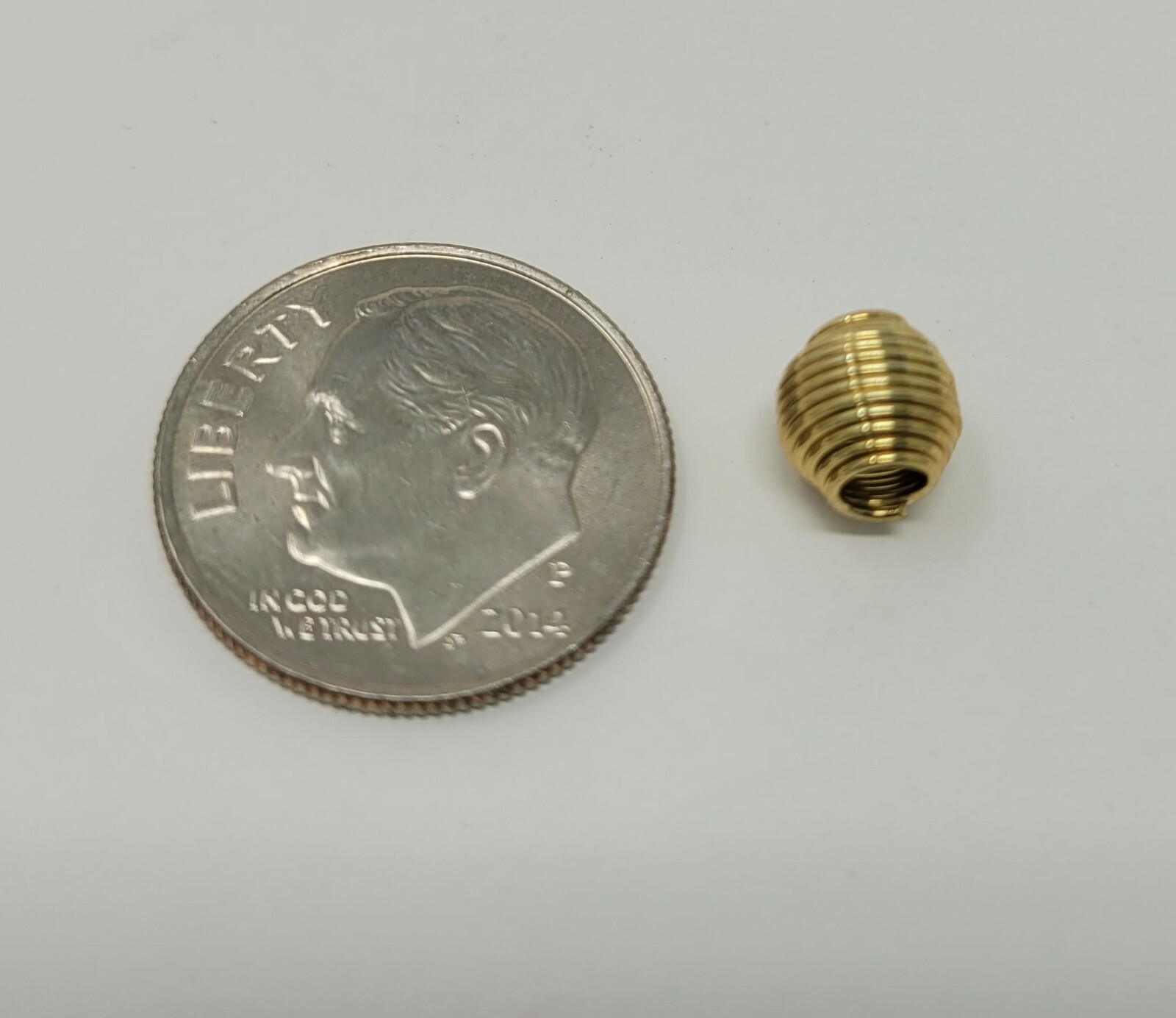 100 pcs Gold Tone Metal Coil Spring Spacer Beads 6mm Jewelry Findings Crafts