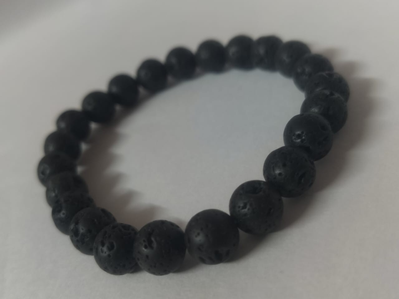 Natural Black Lava Stone Bracelet 8mm Healing Balance Anxiety Essential Oil Diff