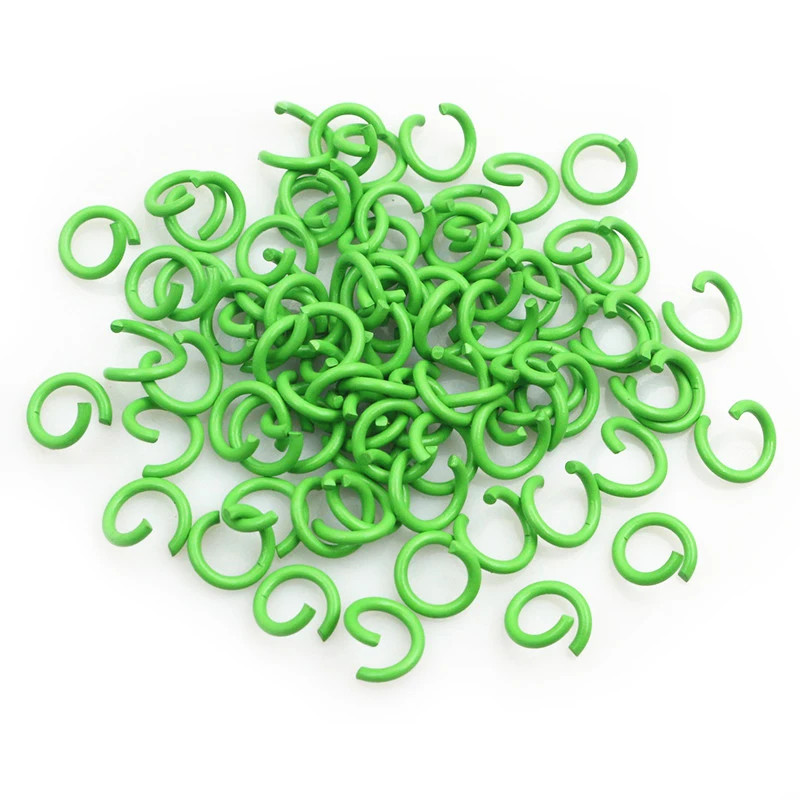 200Pcs 6/8/10Mm Colorful Metal Open Jump Rings for Necklace Chains Split Rings D