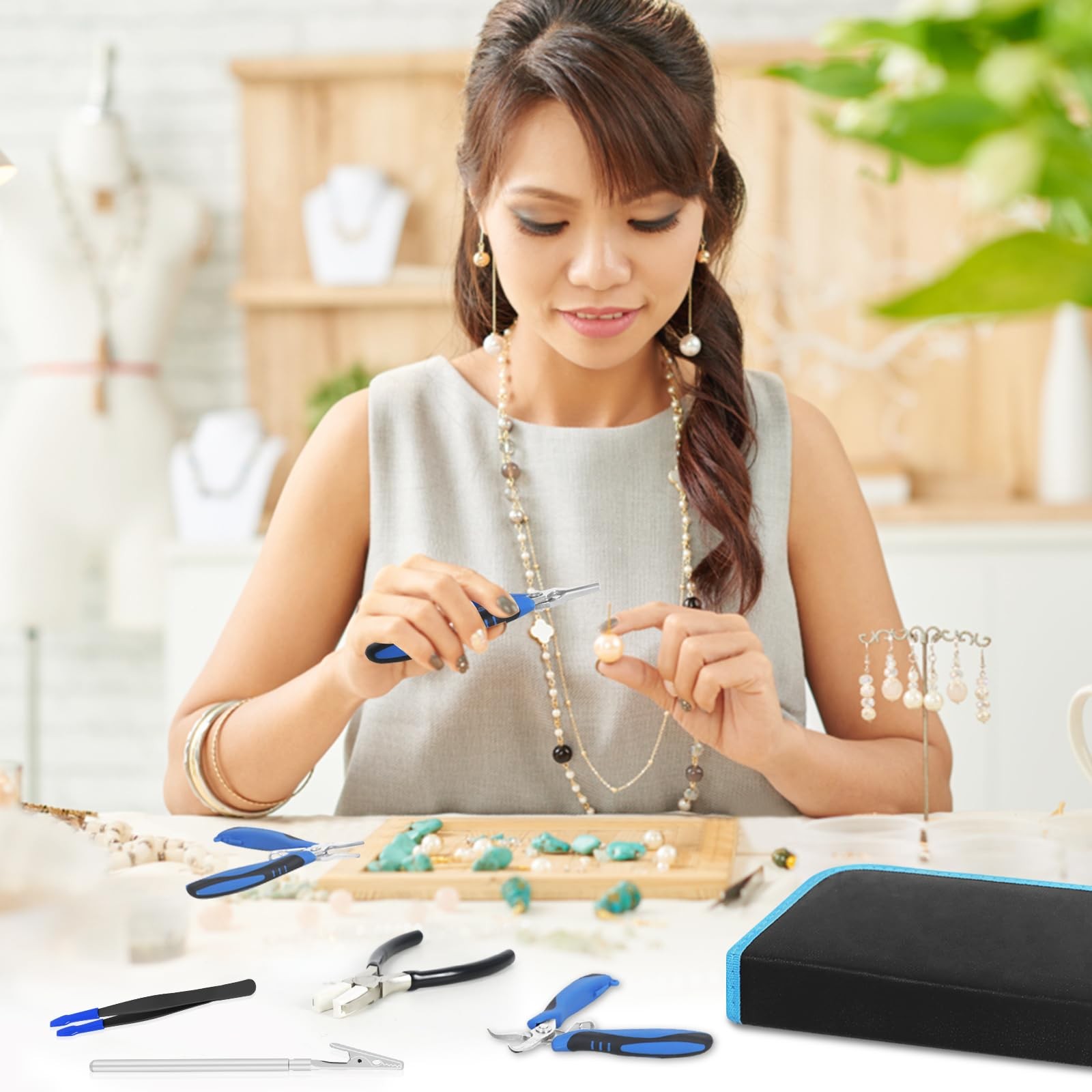 Jewelry Pliers Set Jeweler Making Tools Kit,Mini Craft Pliers Tool for Adults…