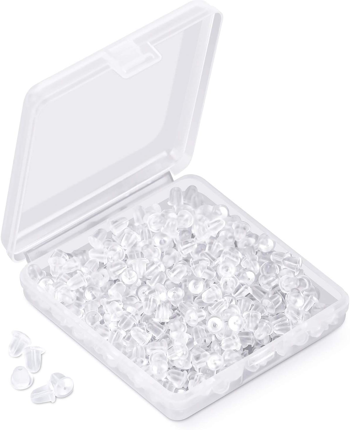 Commercial Grade Clear Silicone Earring Backings – 2000 PCS for Jewelry Stores
