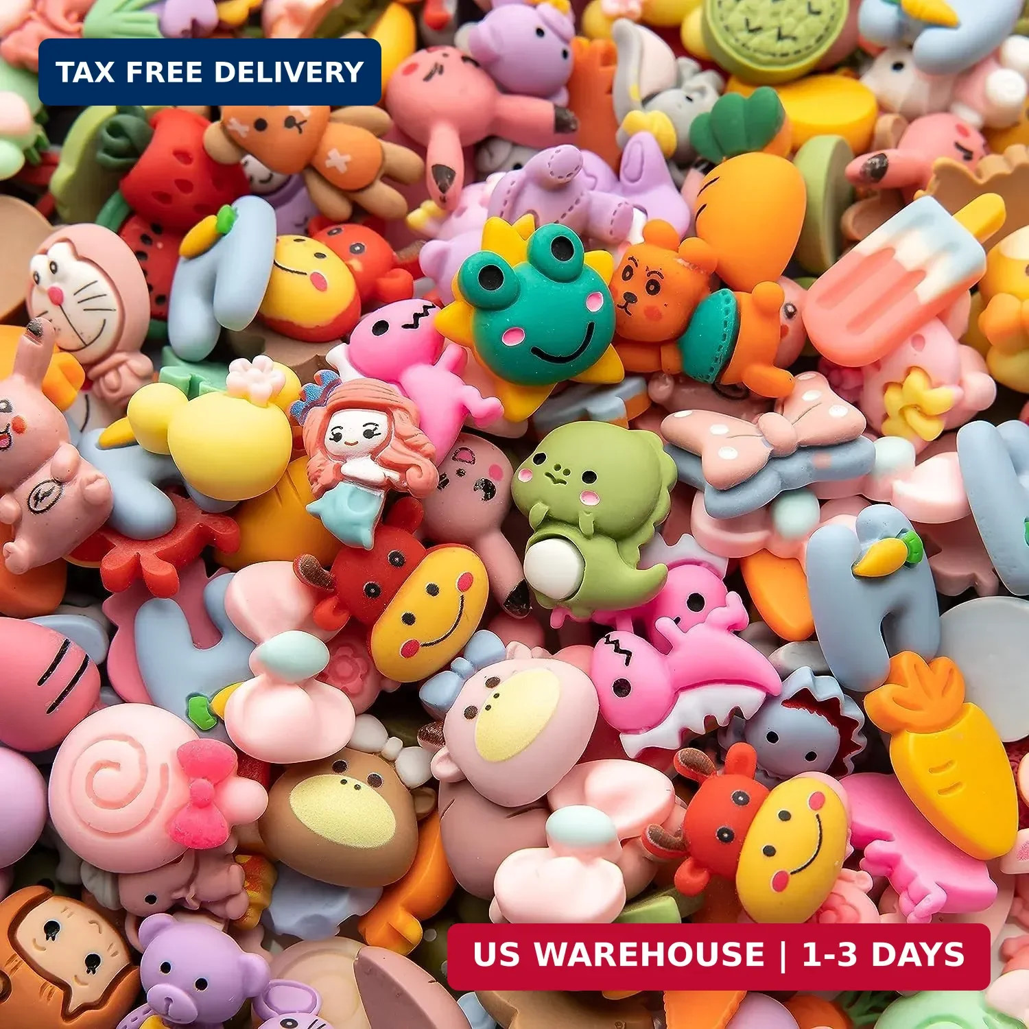 Slime Charms Cartoon Animal And Fruit Cute Set – Mixed Lot Assorted Fruit Resin