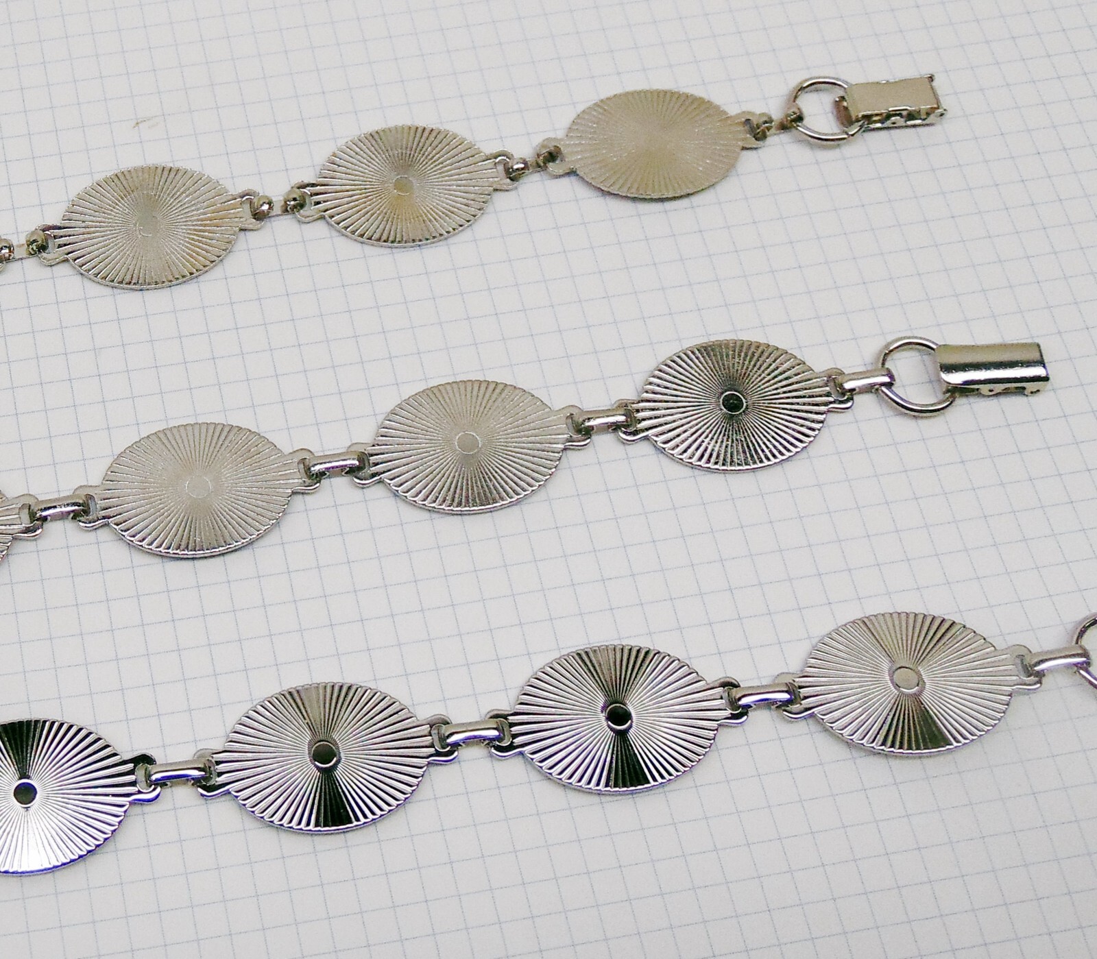 5 NICKEL SILVER Bracelet Blanks Form~ 6 OVAL PADS 20mm ~ You Embellish !