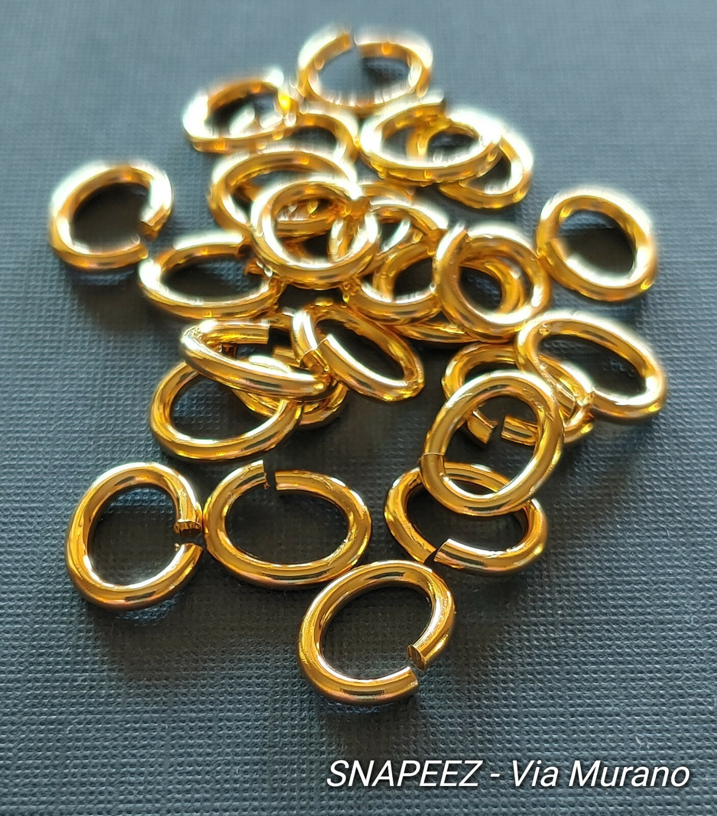 SNAPEEZ II ULTRAPLATE Oval – 24 kt. Gold Jump Ring 10x8mm. Made in USA.