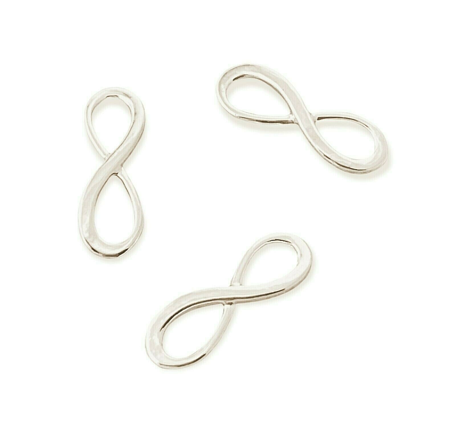 100 Silver 23mm Figure Eight 8 Infinity Bead Connectors Drop Links Bulk Pendants