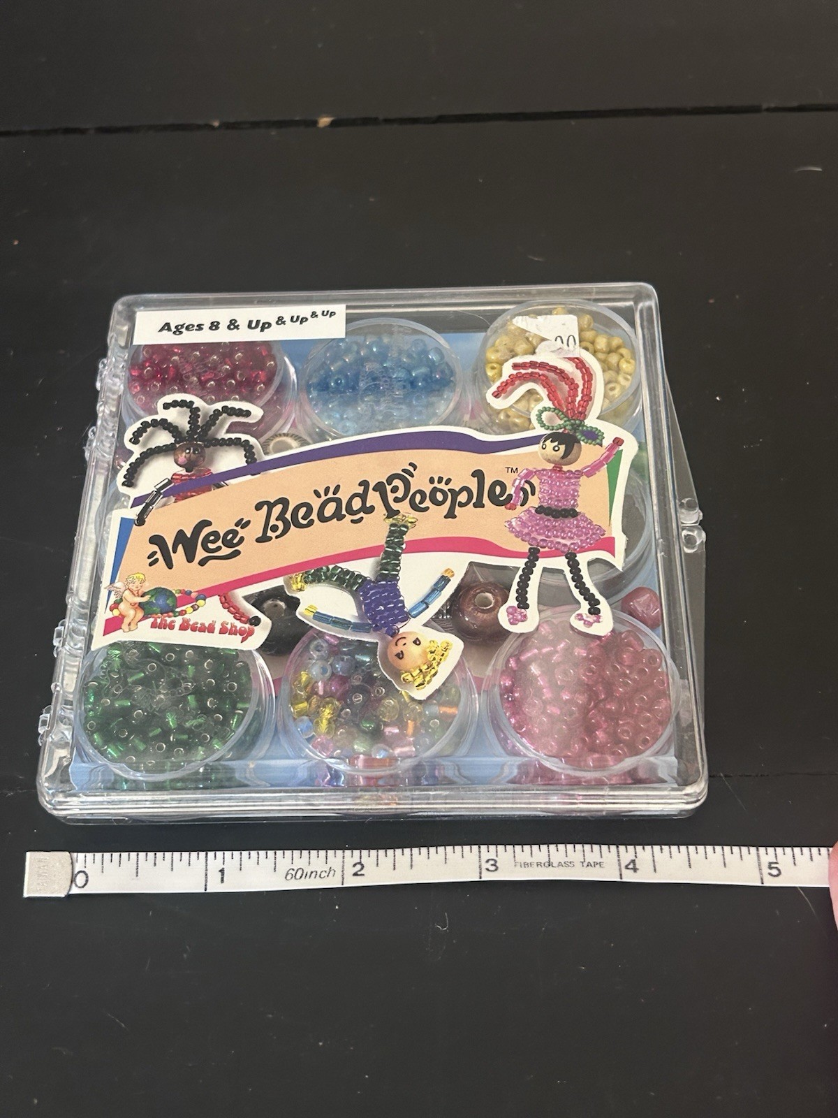 VTG 1998 RARE WEE BEAD PEOPLE SEALED THE BEAD SHOP CRAFT GLASS BEADS PIN PENDANT