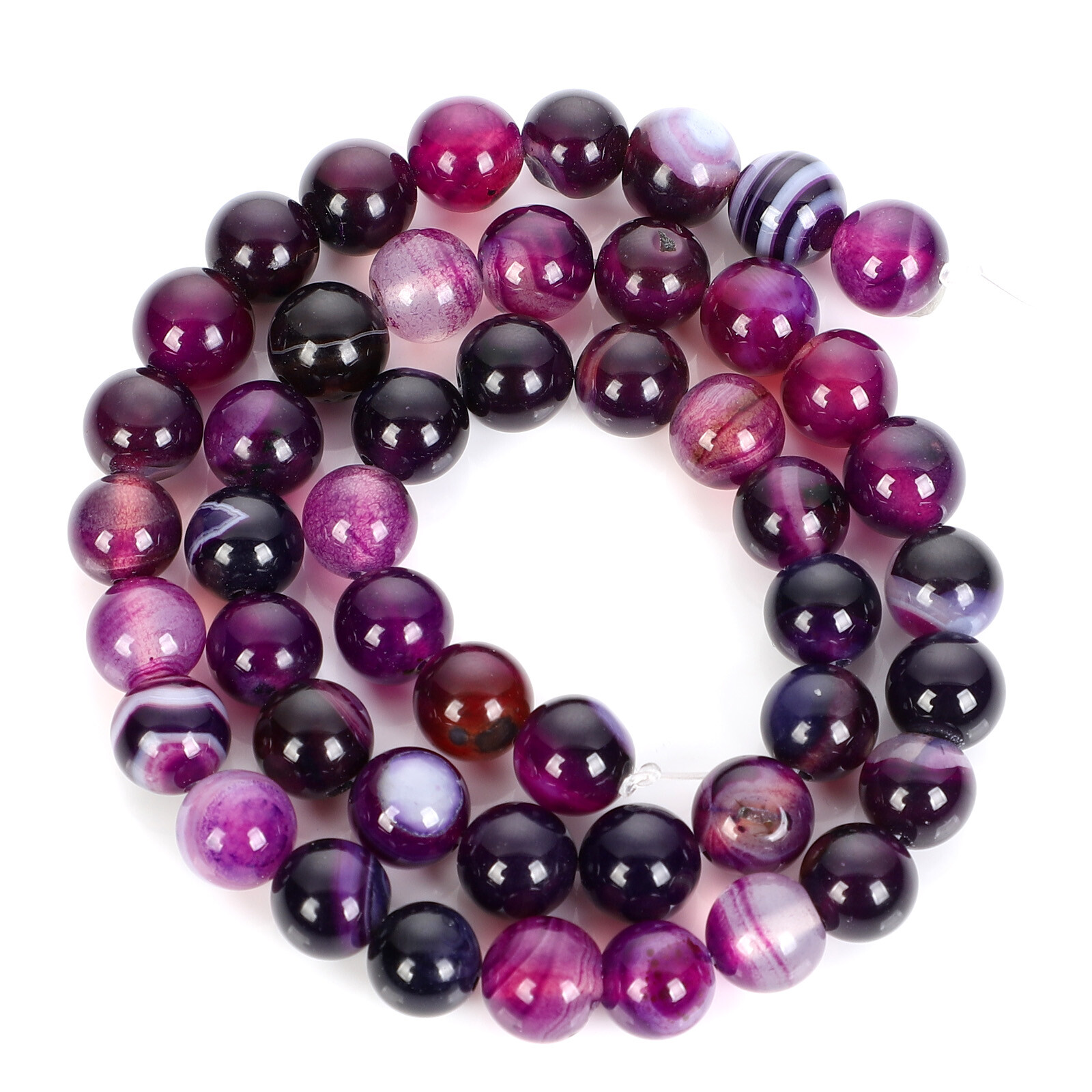 4mm 6mm 8mm 10mm 12mm Agate Natural Gemstone Round Spacer Beads Jewelry Making